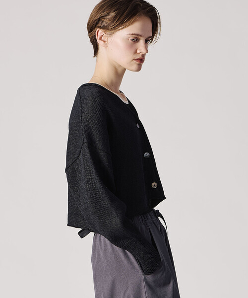 WALANCE（ワランス）の「WALANCE | 2way ペーパーニット カーディガン WOMEN（カーディガン/ボレロ・レディース・ブラック/ベージュ系その他・F）」の20枚目の写真
