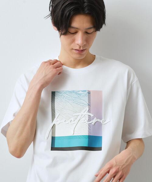 THE SHOP TK (ザ ショップ ティーケー )の「コード刺繍 半袖Tシャツ 洗濯機OK(Tシャツ/カットソー・メンズ・ブラック/オフホワイト・02/04/03)」の4枚目の写真