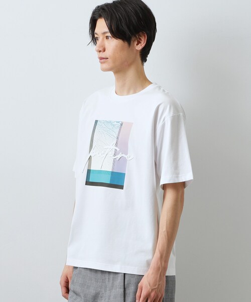 THE SHOP TK (ザ ショップ ティーケー )の「コード刺繍 半袖Tシャツ 洗濯機OK(Tシャツ/カットソー・メンズ・ブラック/オフホワイト・02/04/03)」の6枚目の写真