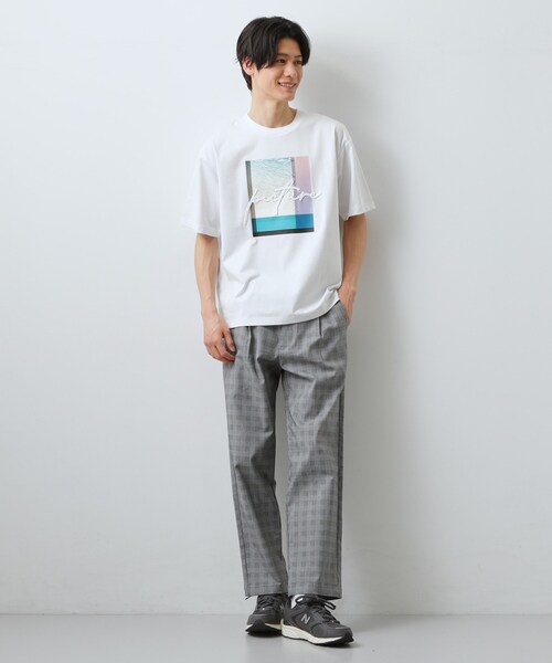 THE SHOP TK (ザ ショップ ティーケー )の「コード刺繍 半袖Tシャツ 洗濯機OK(Tシャツ/カットソー・メンズ・ブラック/オフホワイト・02/04/03)」の7枚目の写真