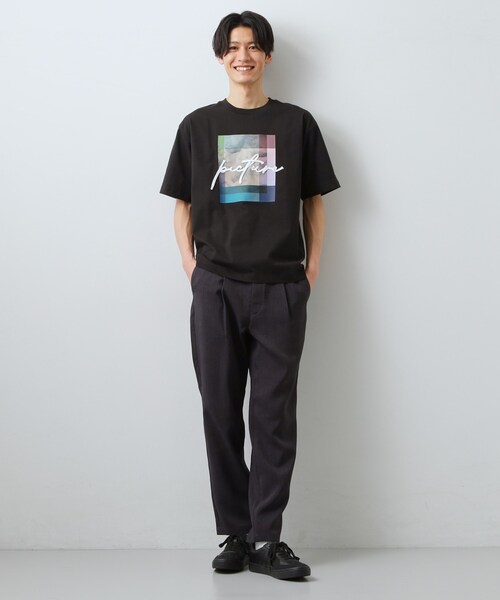 THE SHOP TK (ザ ショップ ティーケー )の「コード刺繍 半袖Tシャツ 洗濯機OK(Tシャツ/カットソー・メンズ・ブラック/オフホワイト・02/04/03)」の10枚目の写真