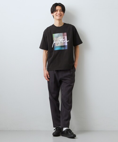 THE SHOP TK (ザ ショップ ティーケー )の「コード刺繍 半袖Tシャツ 洗濯機OK(Tシャツ/カットソー・メンズ・ブラック/オフホワイト・02/04/03)」の11枚目の写真