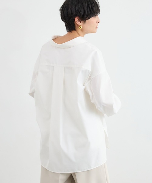 BARNYARDSTORM(バンヤードストーム)の「BARNYARDSTORM / スタンダードスキッパーシャツ【接触冷感・UVカット】(シャツ/ブラウス・レディース・ホワイト/ブルー系その他・S/M)」の11枚目の写真