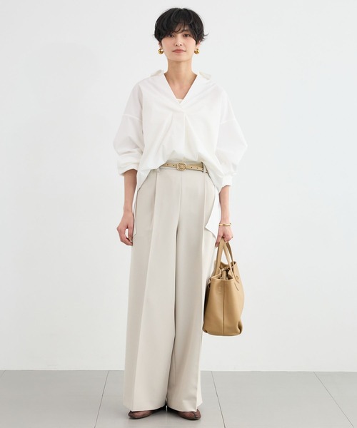 BARNYARDSTORM(バンヤードストーム)の「BARNYARDSTORM / スタンダードスキッパーシャツ【接触冷感・UVカット】(シャツ/ブラウス・レディース・ホワイト/ブルー系その他・S/M)」の13枚目の写真