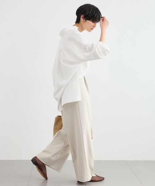 BARNYARDSTORM(バンヤードストーム)の「BARNYARDSTORM / スタンダードスキッパーシャツ【接触冷感・UVカット】(シャツ/ブラウス・レディース・ホワイト/ブルー系その他・S/M)」の14枚目の写真