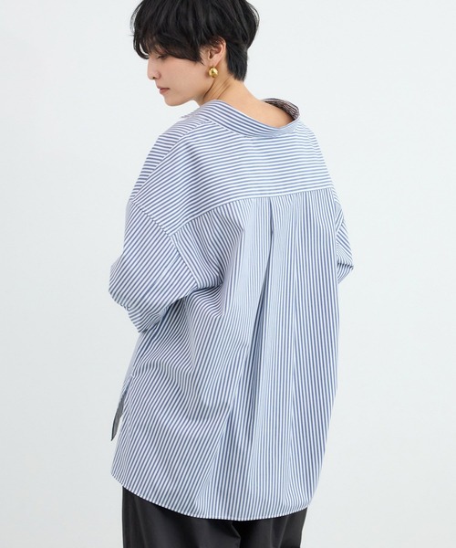 BARNYARDSTORM(バンヤードストーム)の「BARNYARDSTORM / スタンダードスキッパーシャツ【接触冷感・UVカット】(シャツ/ブラウス・レディース・ホワイト/ブルー系その他・S/M)」の18枚目の写真