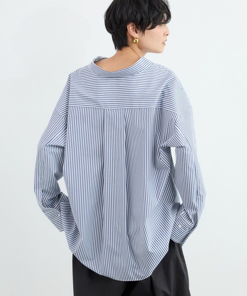 BARNYARDSTORM(バンヤードストーム)の「BARNYARDSTORM / スタンダードスキッパーシャツ【接触冷感・UVカット】(シャツ/ブラウス・レディース・ホワイト/ブルー系その他・S/M)」の19枚目の写真