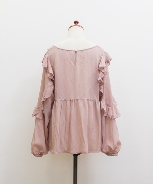 CLETTE(クレット)の「CLETTEオリジナルシアーラッフルフリルブラウス(シャツ/ブラウス・レディース・ブラック/アイボリー/ピンク・3L/LL/4L)」の19枚目の写真