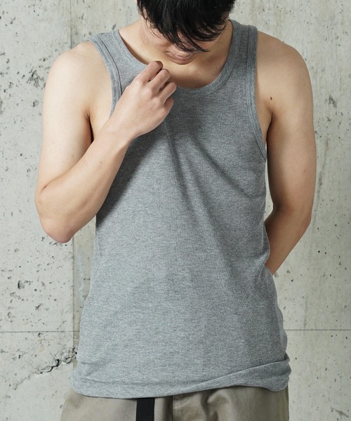 FRUIT OF THE LOOM（フルーツオブザルーム）の「"05"≪FRUIT OF THE LOOM≫パックT 3枚セット リブ タンクトップ（タンクトップ・メンズ・オフホワイト/グレー/ブラック・MEDIUM/LARGE/X-LARGE）」の12枚目の写真