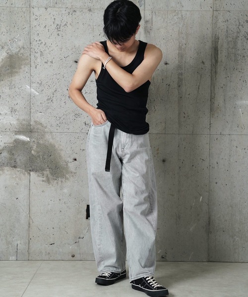 FRUIT OF THE LOOM（フルーツオブザルーム）の「"05"≪FRUIT OF THE LOOM≫パックT 3枚セット リブ タンクトップ（タンクトップ・メンズ・オフホワイト/グレー/ブラック・MEDIUM/LARGE/X-LARGE）」の7枚目の写真