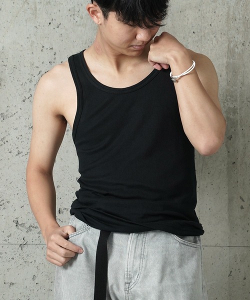FRUIT OF THE LOOM（フルーツオブザルーム）の「"05"≪FRUIT OF THE LOOM≫パックT 3枚セット リブ タンクトップ（タンクトップ・メンズ・オフホワイト/グレー/ブラック・MEDIUM/LARGE/X-LARGE）」の8枚目の写真