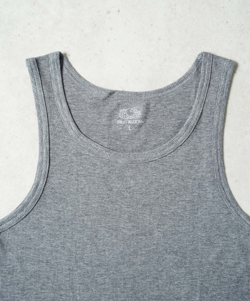 FRUIT OF THE LOOM（フルーツオブザルーム）の「"05"≪FRUIT OF THE LOOM≫パックT 3枚セット リブ タンクトップ（タンクトップ・メンズ・オフホワイト/グレー/ブラック・MEDIUM/LARGE/X-LARGE）」の17枚目の写真