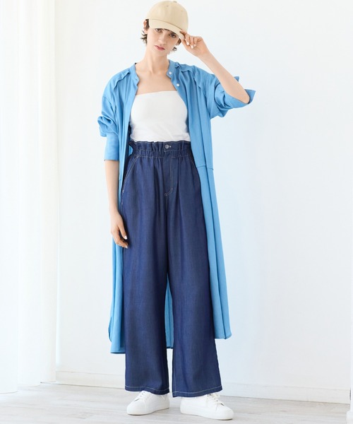 R-ISM(リズム)の「【洗える】シャンブレーデニムシャツワンピース(ワンピース・レディース・ブルー・4)」の6枚目の写真