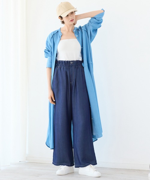 R-ISM(リズム)の「【洗える】シャンブレーデニムシャツワンピース(ワンピース・レディース・ブルー・4)」の7枚目の写真