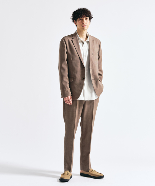 417 EDIFICE（フォーワンセブンエディフィス）の「【EVALET / エバレット】メッシュセットアップ ”ジャケット1点＋パンツ1点　セット”（セットアップ・メンズ・グレー/チャコールグレー/ネイビー/ベージュ・MEDIUM/SMALL/XX-LARGE/X-LARGE/LARGE）」の4枚目の写真