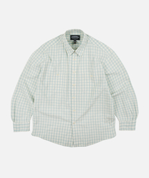 MELANGE CHECK WORK SHIRT _ PALE GREEN