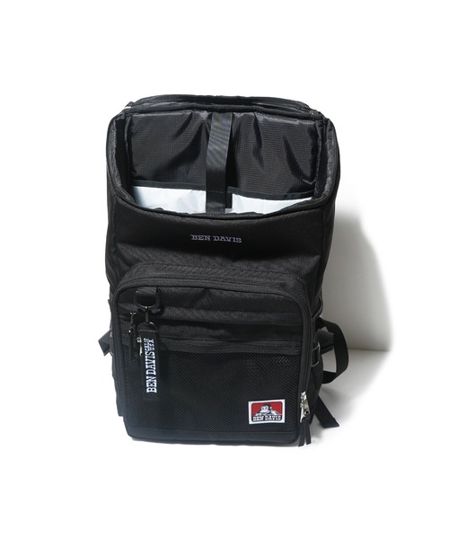 BEN DAVIS（ベンデイビス）の「BOX DAYPACK(保冷ポケット付き)（バックパック/リュック・メンズ・ブラック×ホワイト/ブラック×レッド/ブラック×グリーン・FREE）」の6枚目の写真