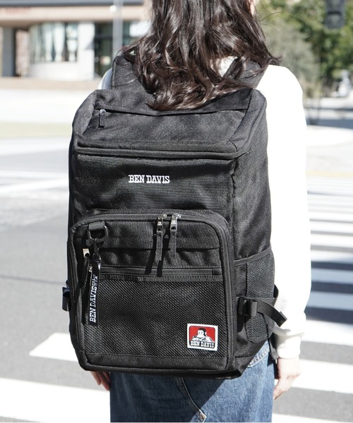BEN DAVIS(ベンデイビス)の「BOX DAYPACK(保冷ポケット付き)/ボックス型 スクエア型 多収納リュック(バックパック/リュック・メンズ・ブラック×ホワイト/ブラック×レッド/ブラック×グリーン・FREE)」の18枚目の写真