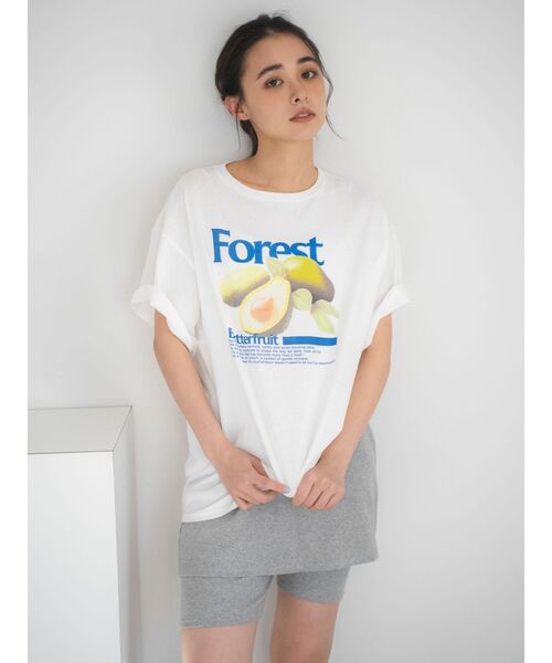 Ungrid(アングリッド)の「アボカドプリントTee(Tシャツ/カットソー・レディース・イエロー/オフホワイト/チャコールグレー・FREE)」の13枚目の写真