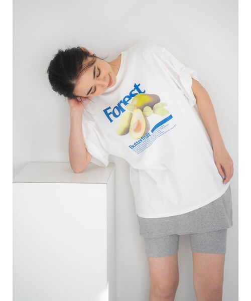 Ungrid(アングリッド)の「アボカドプリントTee(Tシャツ/カットソー・レディース・イエロー/オフホワイト/チャコールグレー・FREE)」の14枚目の写真