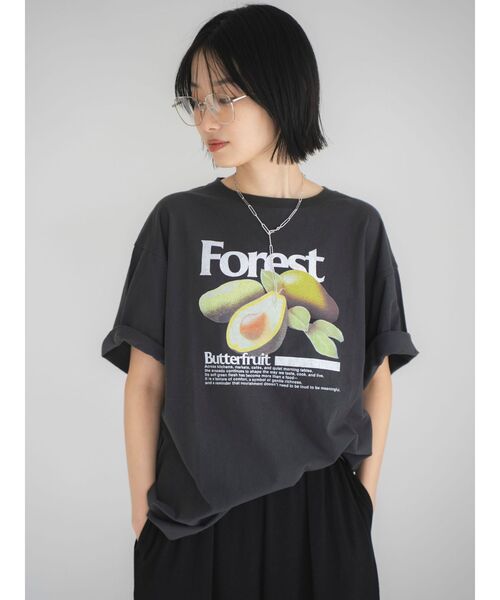 Ungrid(アングリッド)の「アボカドプリントTee(Tシャツ/カットソー・レディース・イエロー/オフホワイト/チャコールグレー・FREE)」の17枚目の写真