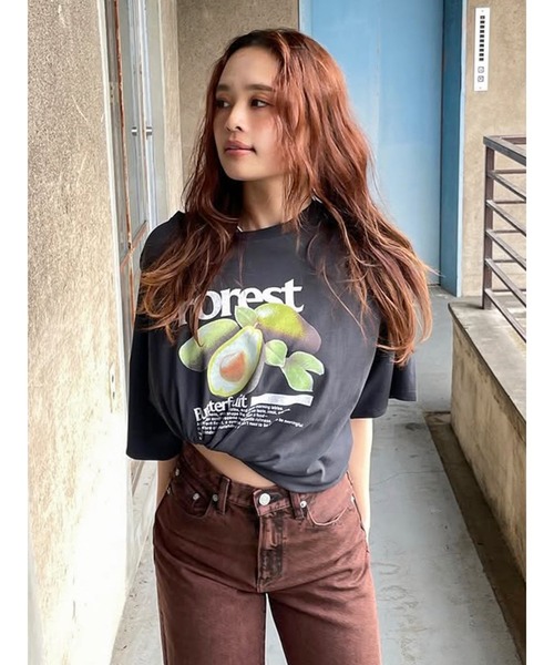 Ungridシャツ アボカドプリントTee（Tシャツ/カットソー）｜Ungrid（アングリッド