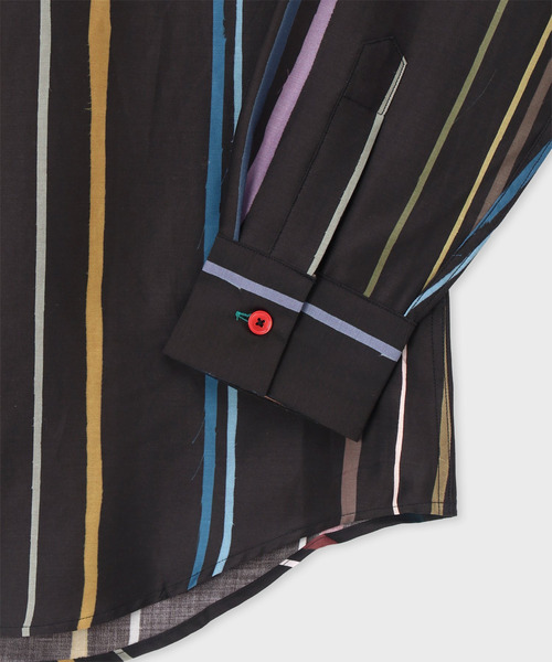 Paul Smith（ポールスミス）の「"Cairo Stripe" カジュアルシャツ / 163318 901U（シャツ/ブラウス・メンズ・オフホワイト/ダークブラウン・SMALL/MEDIUM/LARGE/X-LARGE）」の6枚目の写真