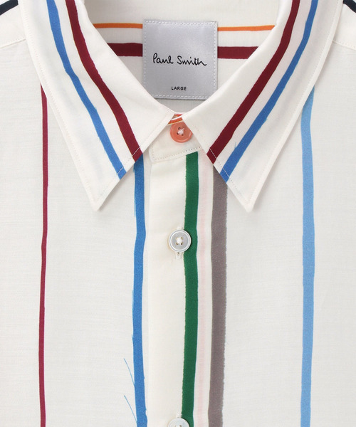 Paul Smith（ポールスミス）の「"Cairo Stripe" カジュアルシャツ / 163318 901U（シャツ/ブラウス・メンズ・オフホワイト/ダークブラウン・SMALL/MEDIUM/LARGE/X-LARGE）」の5枚目の写真