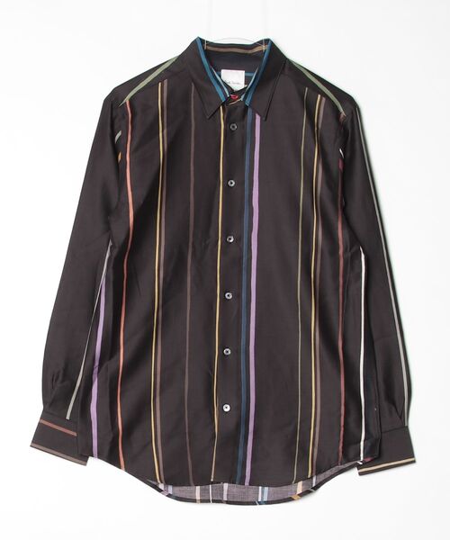 Paul Smith（ポールスミス）の「"Cairo Stripe" カジュアルシャツ / 163318 901U（シャツ/ブラウス・メンズ・オフホワイト/ダークブラウン・SMALL/MEDIUM/LARGE/X-LARGE）」の3枚目の写真