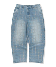 ZIGZAG STITCHED DENIM PANTS (L.DENIM)