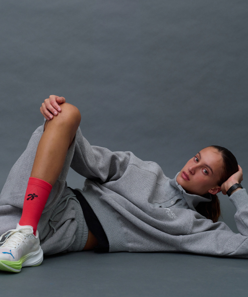 MENASOO（ミナス）の「Snap Waffle Sweatshirt（スウェット・レディース・スカイブルー/ブラック/グレー・F）」の12枚目の写真