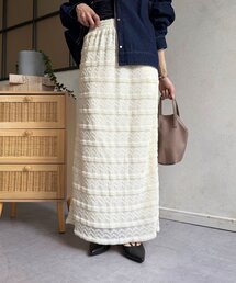 ジャガードニットソーナロースカート