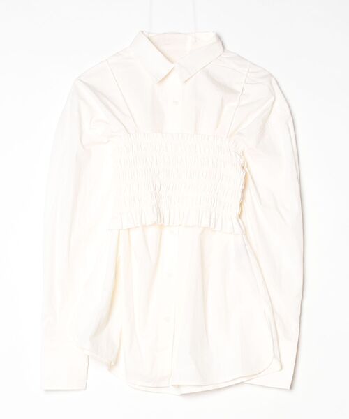 Shirring Bustier Layered Shirt 12610403（シャツ/ブラウス