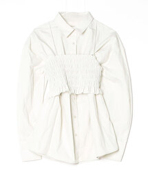TODAYFUL（トゥデイフル）の「Shirring Bustier Layered Shirt（シャツ/ブラウス）」