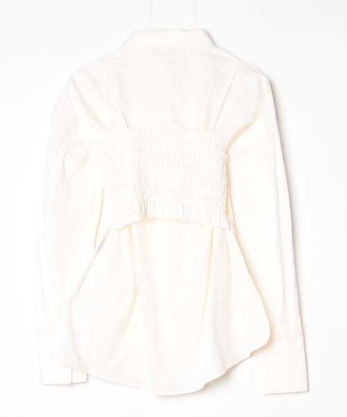 TODAYFUL（トゥデイフル）の「Shirring Bustier Layered Shirt 12610403（シャツ/ブラウス・レディース・オフホワイト/ライトグリーン・FREE）」の5枚目の写真