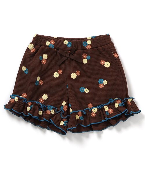apres les cours（アプレレクール）の「【WEB限定】ワッフルショートパンツ（その他パンツ・キッズ・イエロー/オレンジ/ミント/その他2/グリーン/ブラウン/アイボリー/ブラック/クリーム/ブルー・140/130/120/110/100/90/80）」の3枚目の写真