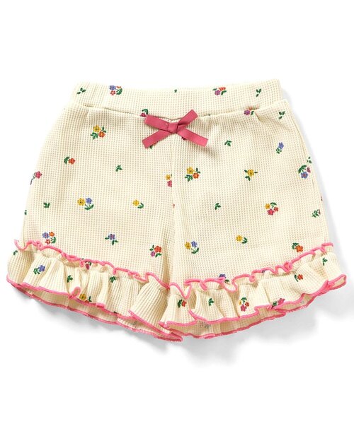 apres les cours（アプレレクール）の「【WEB限定】ワッフルショートパンツ（その他パンツ・キッズ・イエロー/オレンジ/ミント/その他2/グリーン/ブラウン/アイボリー/ブラック/クリーム/ブルー・140/130/120/110/100/90/80）」の4枚目の写真