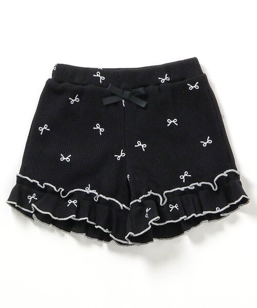 apres les cours（アプレレクール）の「【WEB限定】ワッフルショートパンツ（その他パンツ・キッズ・イエロー/オレンジ/ミント/その他2/グリーン/ブラウン/アイボリー/ブラック/クリーム/ブルー・140/130/120/110/100/90/80）」の2枚目の写真