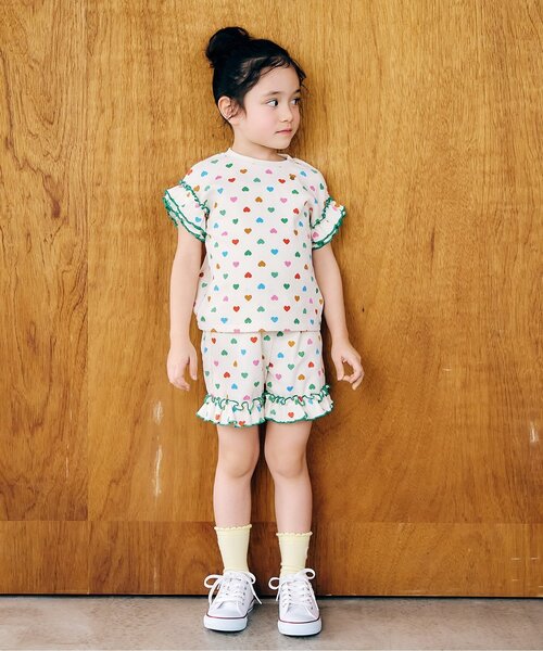 apres les cours（アプレレクール）の「【WEB限定】ワッフルショートパンツ（その他パンツ・キッズ・イエロー/オレンジ/ミント/その他2/グリーン/ブラウン/アイボリー/ブラック/クリーム/ブルー・140/130/120/110/100/90/80）」の13枚目の写真