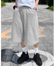 ダブルニスウェットバミューダパンツ (メランジェグレー)