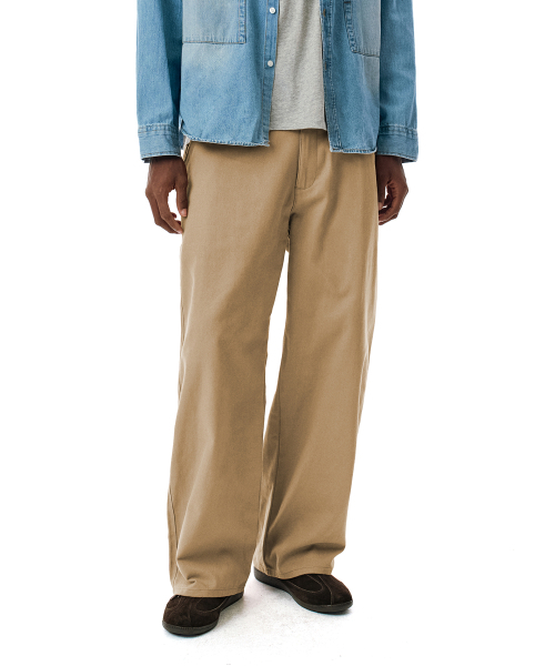 SECONDMONO（セカンドモノローグ）の「Semi Wide Twill Cotton Chino Pants [CAMEL]_SEPT051CAMEL（その他パンツ・レディース・その他・24/26/28/30/32/34）」の5枚目の写真