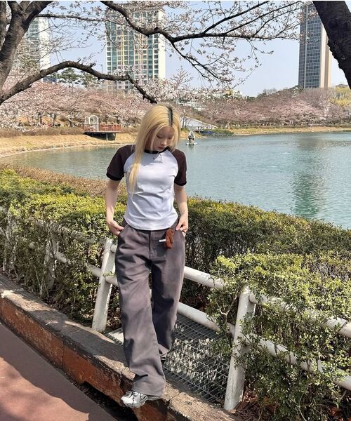SECONDMONO（セカンドモノローグ）の「Semi Wide Twill Cotton Chino Pants [CAMEL]_SEPT051CAMEL（その他パンツ・レディース・その他・24/26/28/30/32/34）」の18枚目の写真