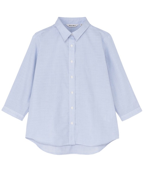 TOKYO SHIRTS(トウキョウシャツ)の「【Pitta Re:)】ふわっとガーゼシャツ レギュラーシルエット 七分袖 綿100% レディース カジュアルシャツ(シャツ/ブラウス・レディース・ブルー・S/M)」の1枚目の写真