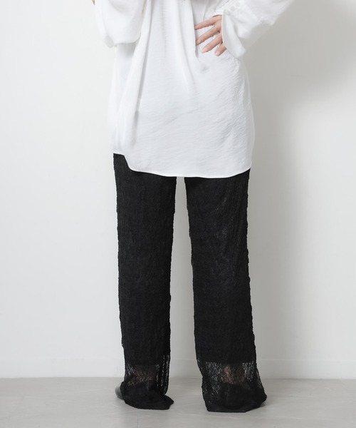 Riberry（リベリー）の「シアーレースパンツ（その他パンツ・レディース・オフホワイト/ブラック・MEDIUM）」の10枚目の写真