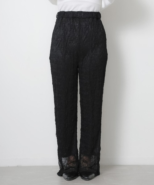 Riberry（リベリー）の「シアーレースパンツ（その他パンツ・レディース・オフホワイト/ブラック・MEDIUM）」の12枚目の写真