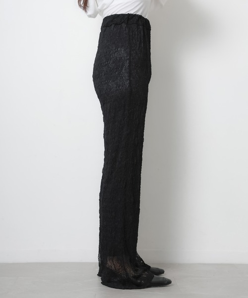 Riberry（リベリー）の「シアーレースパンツ（その他パンツ・レディース・オフホワイト/ブラック・MEDIUM）」の13枚目の写真