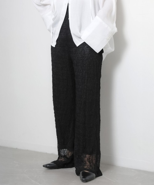 Riberry（リベリー）の「シアーレースパンツ（その他パンツ・レディース・オフホワイト/ブラック・MEDIUM）」の11枚目の写真