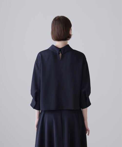 ADORE（アドーア）の「◆ドライタッチクロスブラウス（シャツ/ブラウス・レディース・グリーン/ネイビー/ホワイト・38）」の10枚目の写真