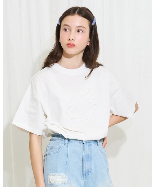 セール】【AMI】ロープ刺しゅうTシャツ（Tシャツ/カットソー）｜pom 
