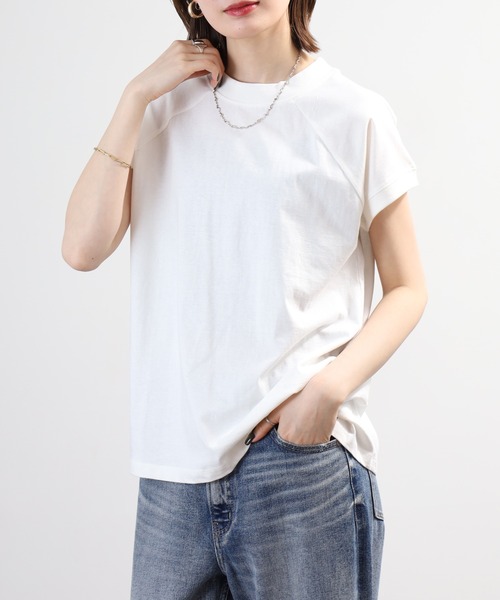 FUNALIVE(ファンアライブ)の「クルーネックフレンチスリーブTシャツ(Tシャツ/カットソー・レディース・チャコールグレー/ブラック系その他/ブラック/オフホワイト/モカ/ミント/ベージュ/ホワイト系その他・F)」の22枚目の写真